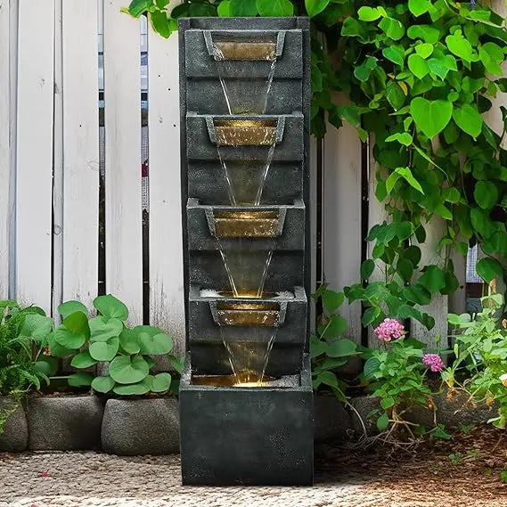 SunJet Five Tier Water Fountain Outdoor Indoor With Led