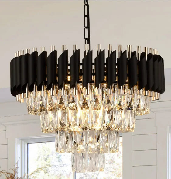 Litake Luxury Crystal Pendant Lights Chandelier For Dining