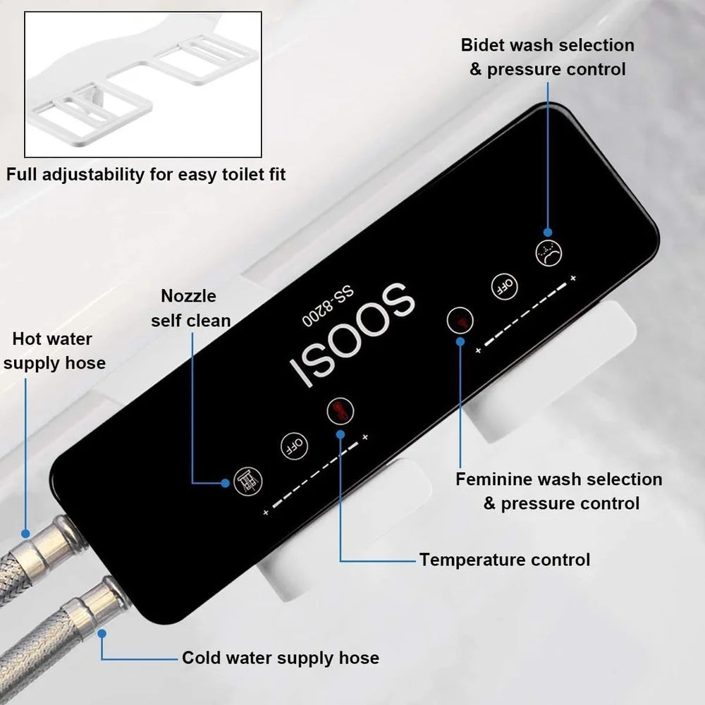 XMSJ Self Cleaning Ultra Slim Bidet Attachment Dual Nozzle