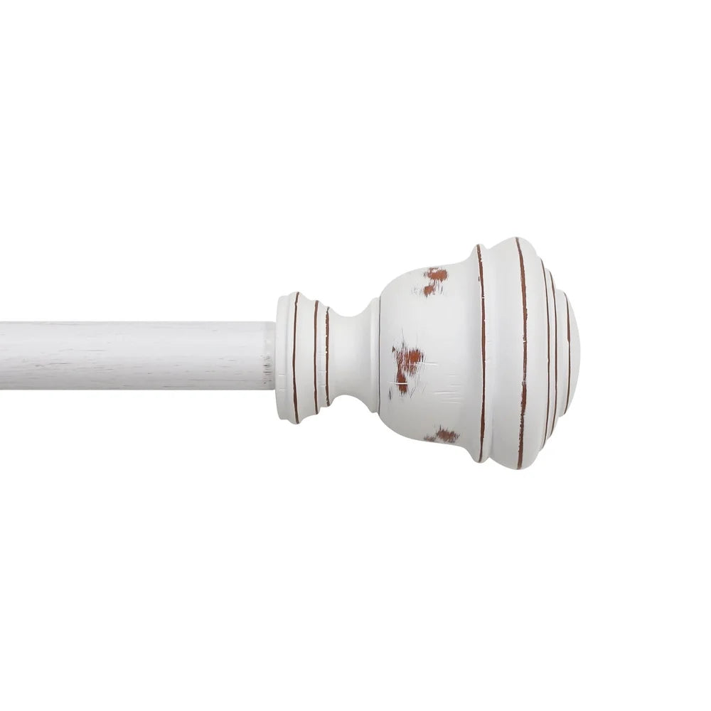 XMSJ Faux Wood Curtain Rod Set With Brackets And Hardware