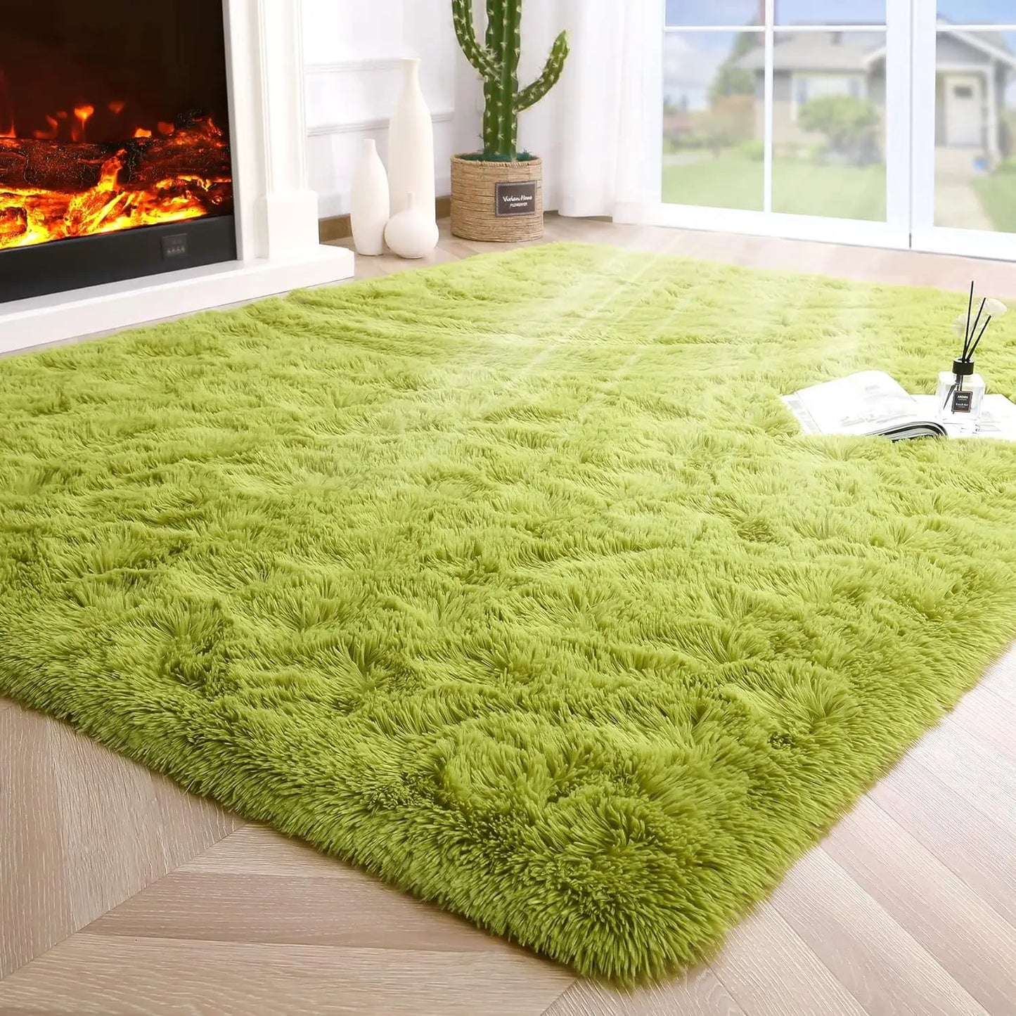 Aubusson Fluffy Rugs For Living Room And Bedroom Decor