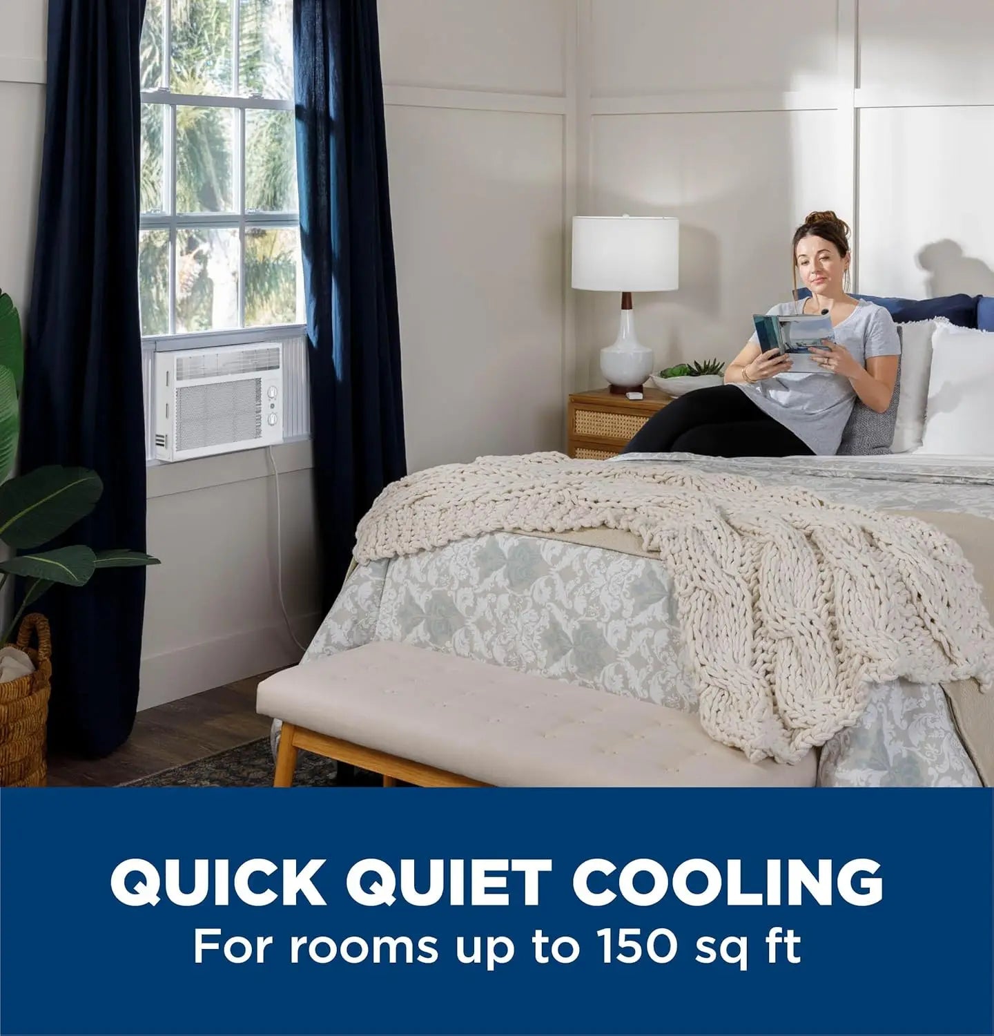 XMSJ Window Air Conditioner Unit for Small Rooms Energy Efficient