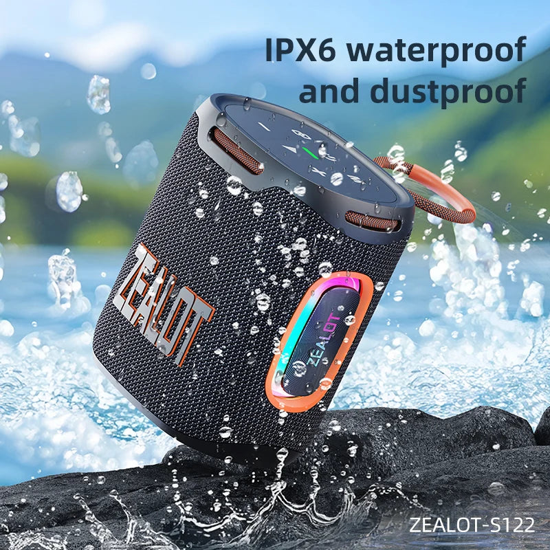 Zealot S122 Bluetooth Speaker BT5 3 Waterproof Shower IPX6