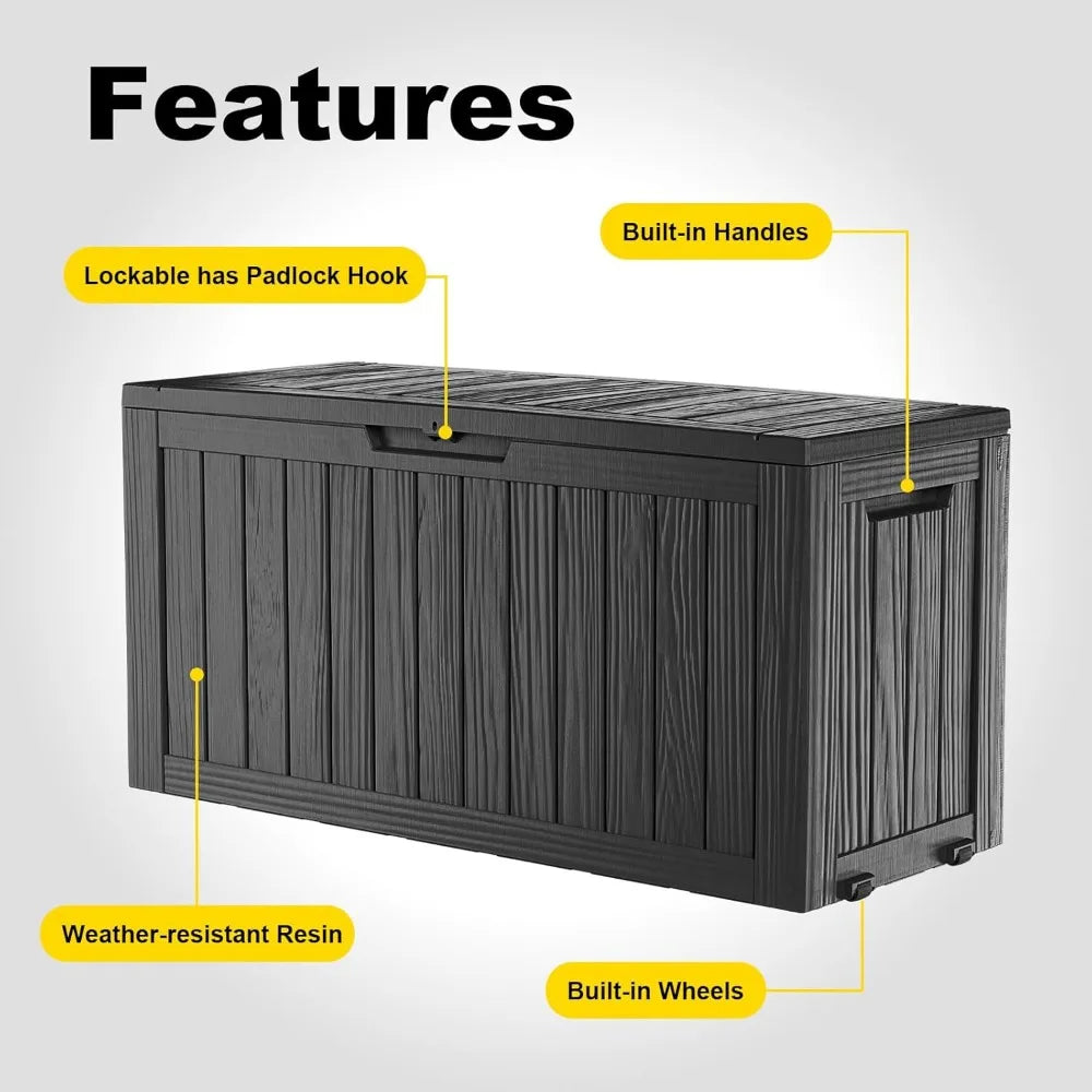 Hign Concerned Resin Deck Box Lockable Outdoor Storage