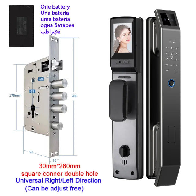 YKESDL 3D Face ID Door Lock With Camera Fingerprint