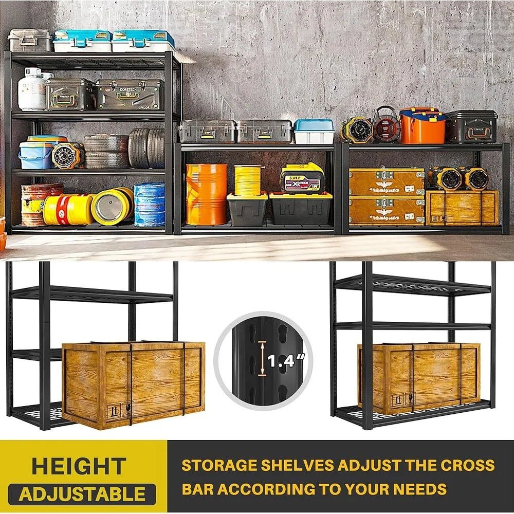 Hign-concerned Heavy Duty Garage Shelving Four Tier Rack