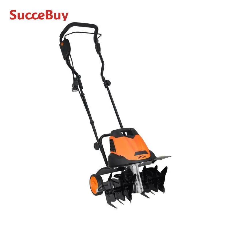SucceBuy Electric Tiller Cultivator Steel Manganese Tines