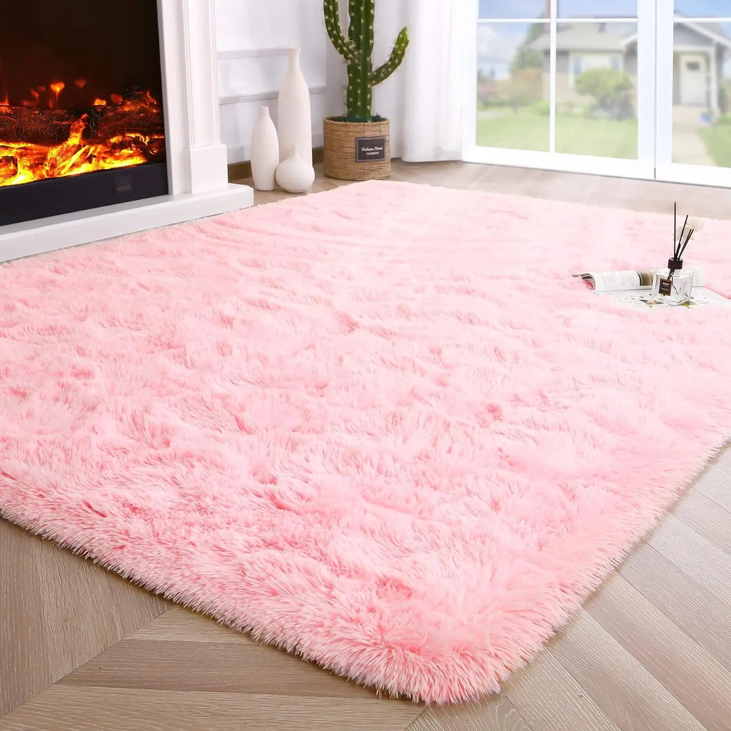 Aubusson Fluffy Rugs For Living Room And Bedroom Decor