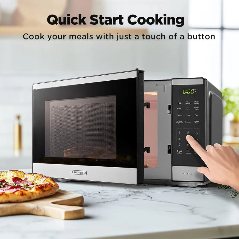 XMSJ Countertop Microwave Oven 900W With Auto Menus