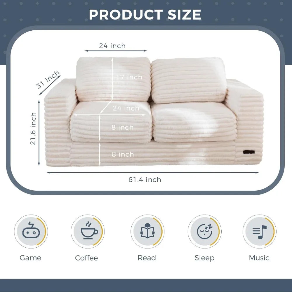 CN Giant Bean Bag Chair For Adults With Armrests Comfort