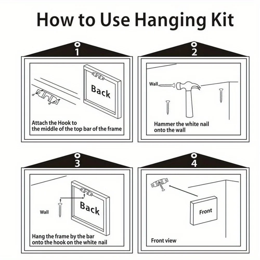 Hign Concerned Deer Canvas Art Forest Scene Framed Decor