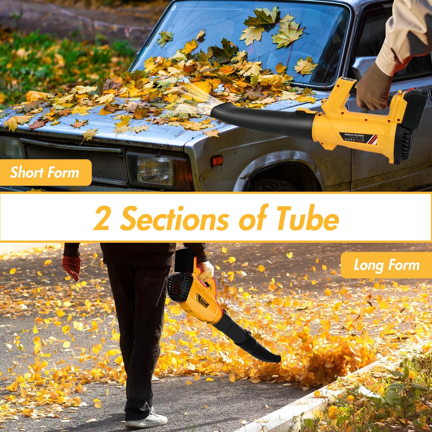Cordless 21V Leaf Blower With 2 Batteries 170MPH High Power