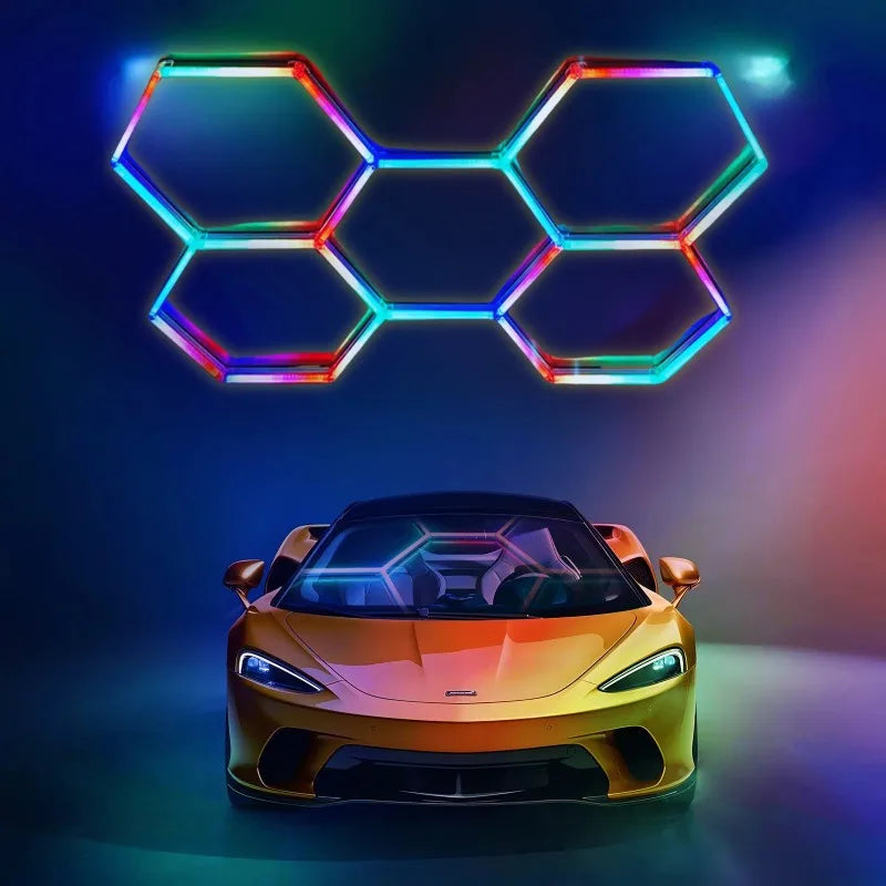 SHIYAN RGBW Hexagon Modular Honeycomb Ceiling Light Fixture