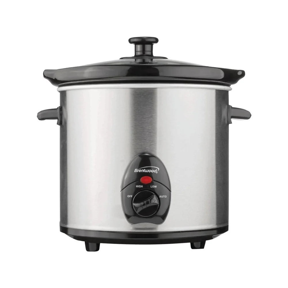 XMSJ Stainless Steel Slow Cooker With Removable Ceramic Pot