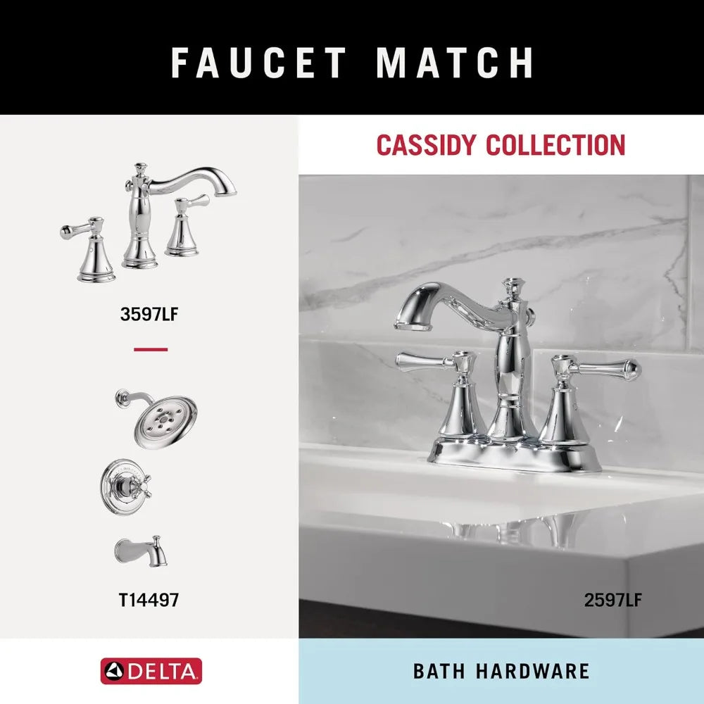 Delta Cassidy Glass Bathroom Shelf Towel Bar Wall Mount