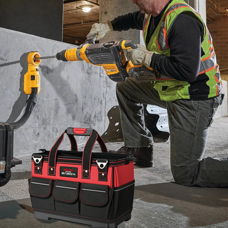 Delixi Electric Tool Bag Wide Mouth Storage Case ABS Base