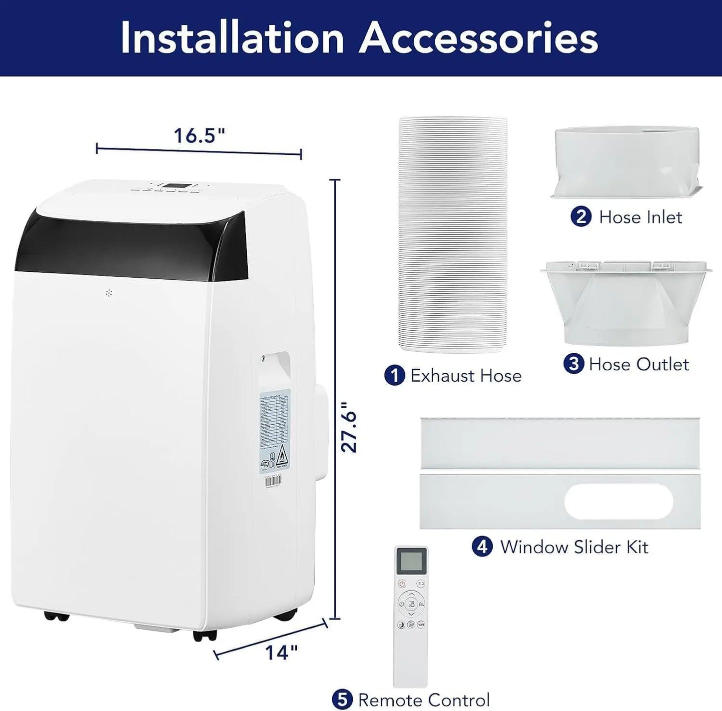 Acekool 12000 BTU Portable AC With Remote And Timer