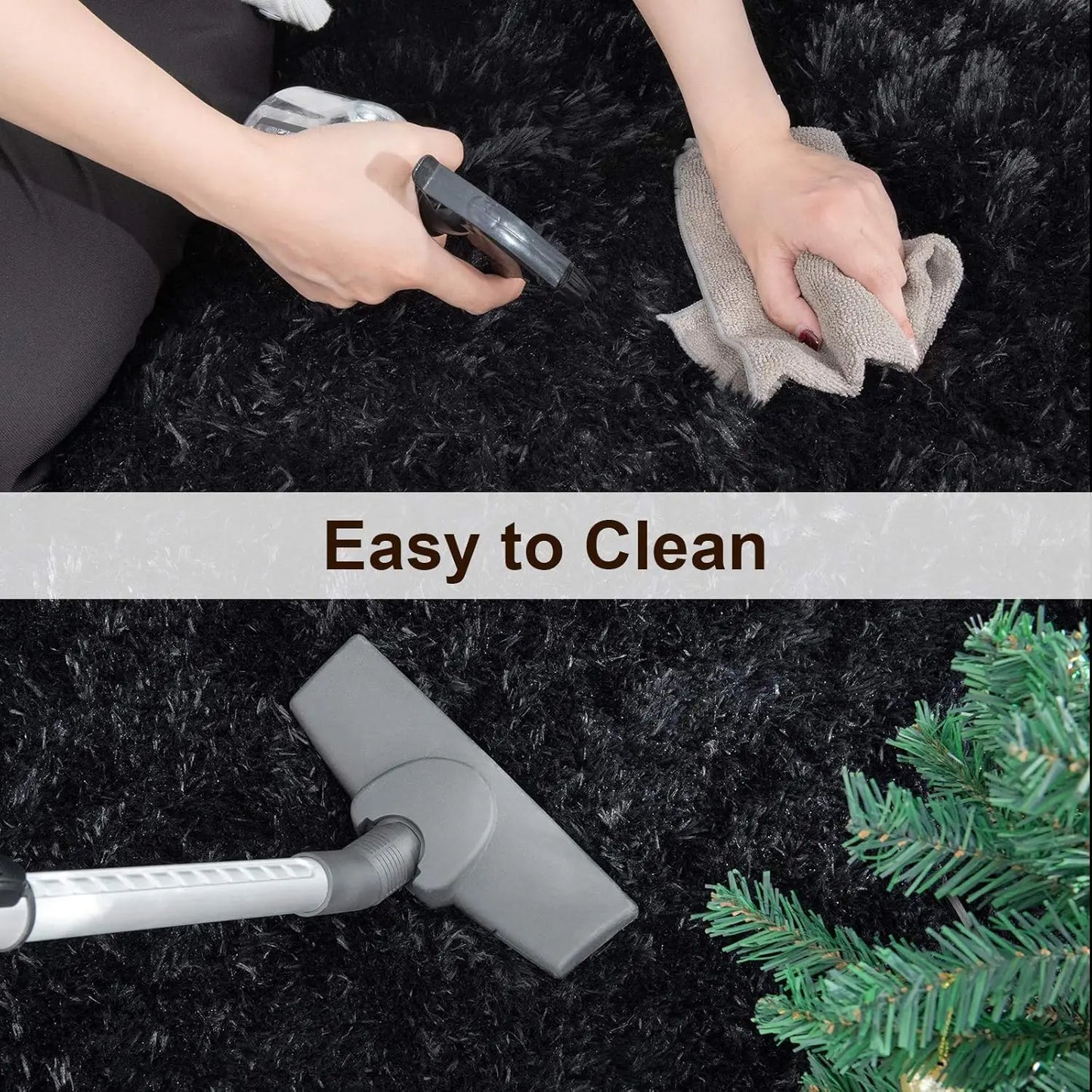 XMSJ Shaggy Rug Plush Area Rug Living Room Decor Modern