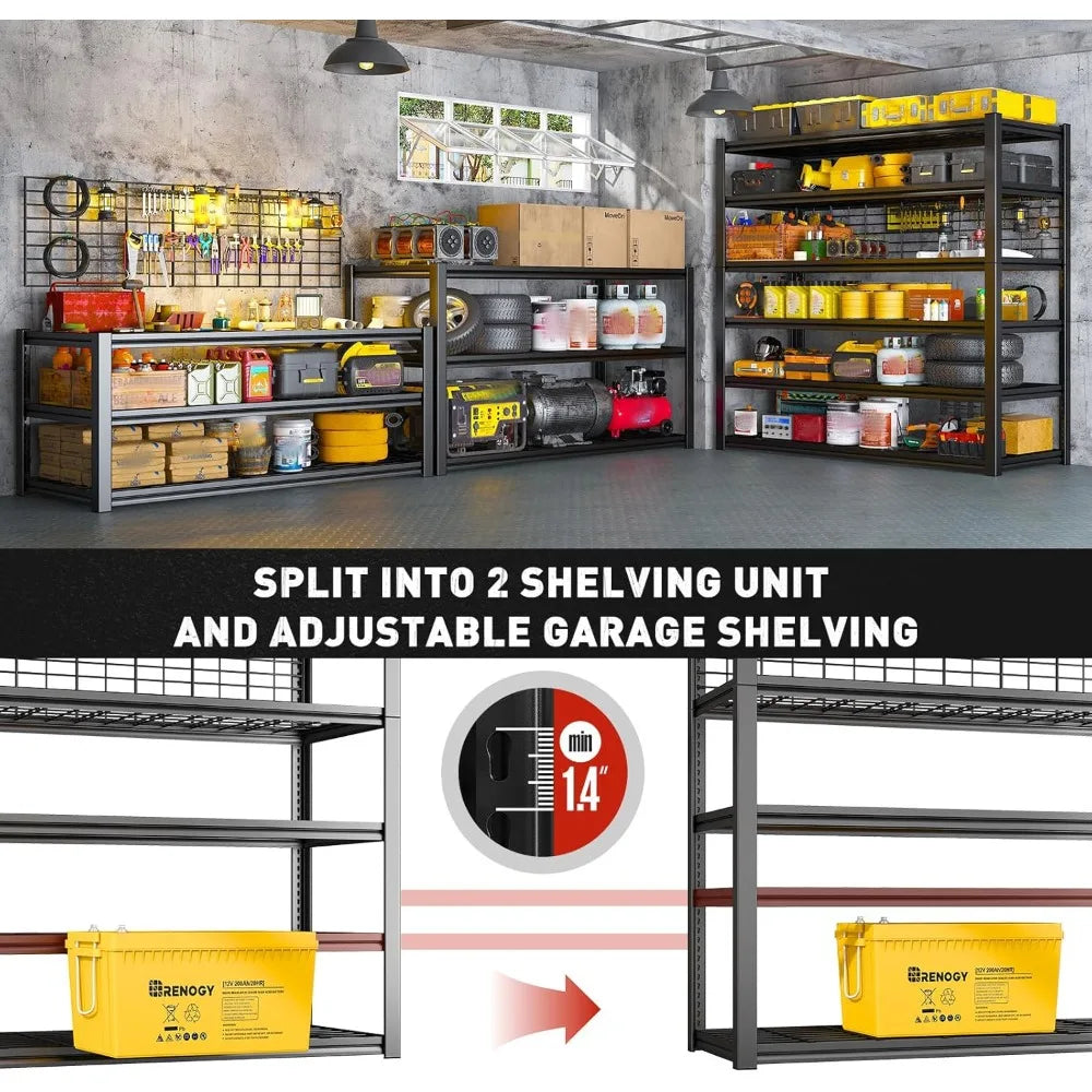 HUANZHUANG 6 Tier Heavy Duty Garage Shelving 3500LBS