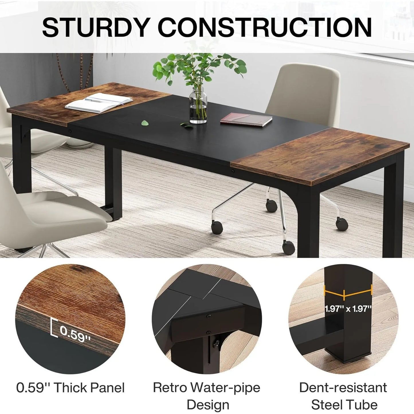 LITTLE TREE Executive Desk For Modern Home Office Workspace