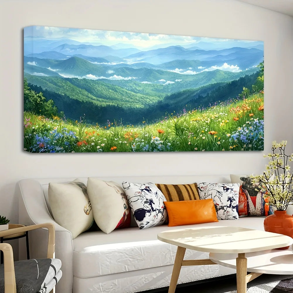Hign-concerned Forest Mural Landscape Pine Wood Frame Art