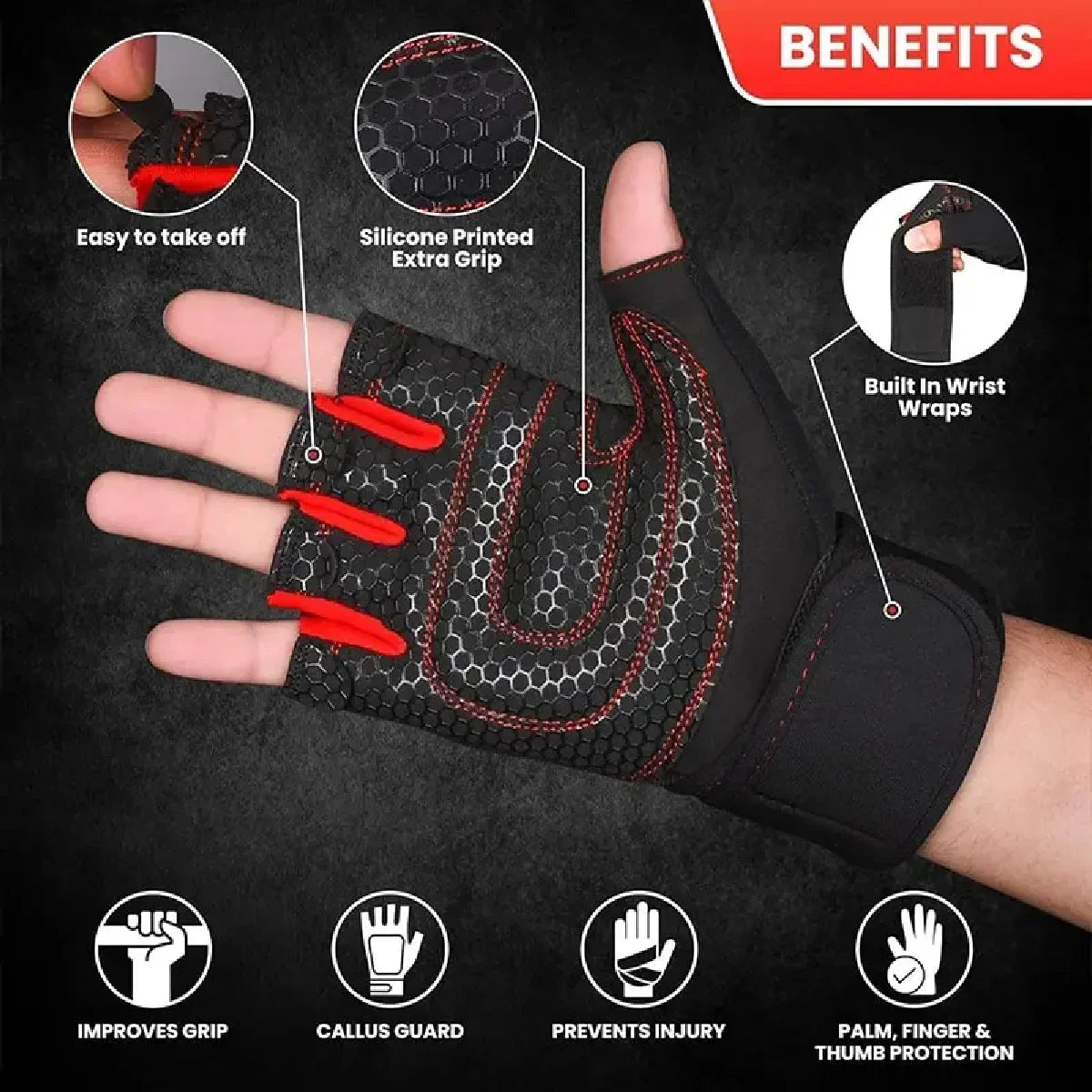 Gafastwocn Gym Gloves For Men Women Lifting Shockproof