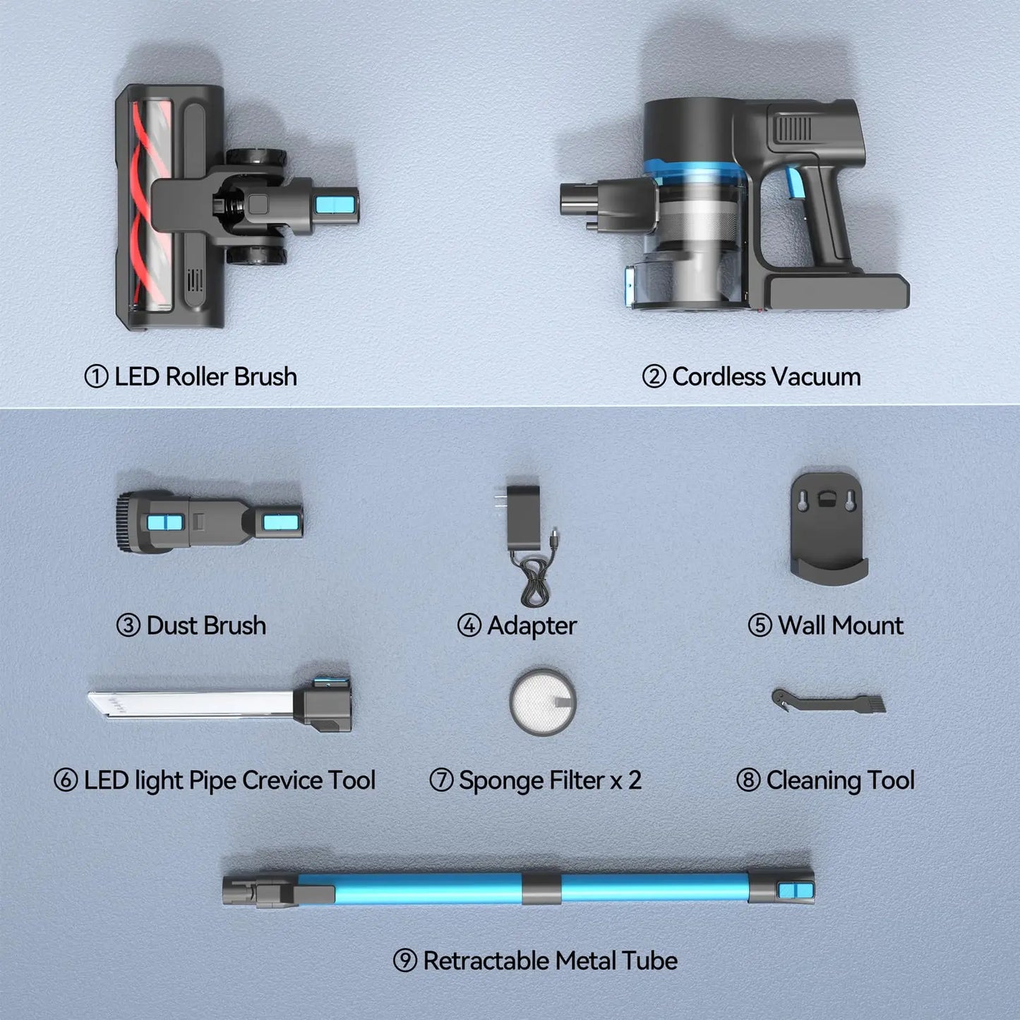 DEVOAC S11 Cordless Handheld Vacuum 30KPa 350W 8in1 Powerful
