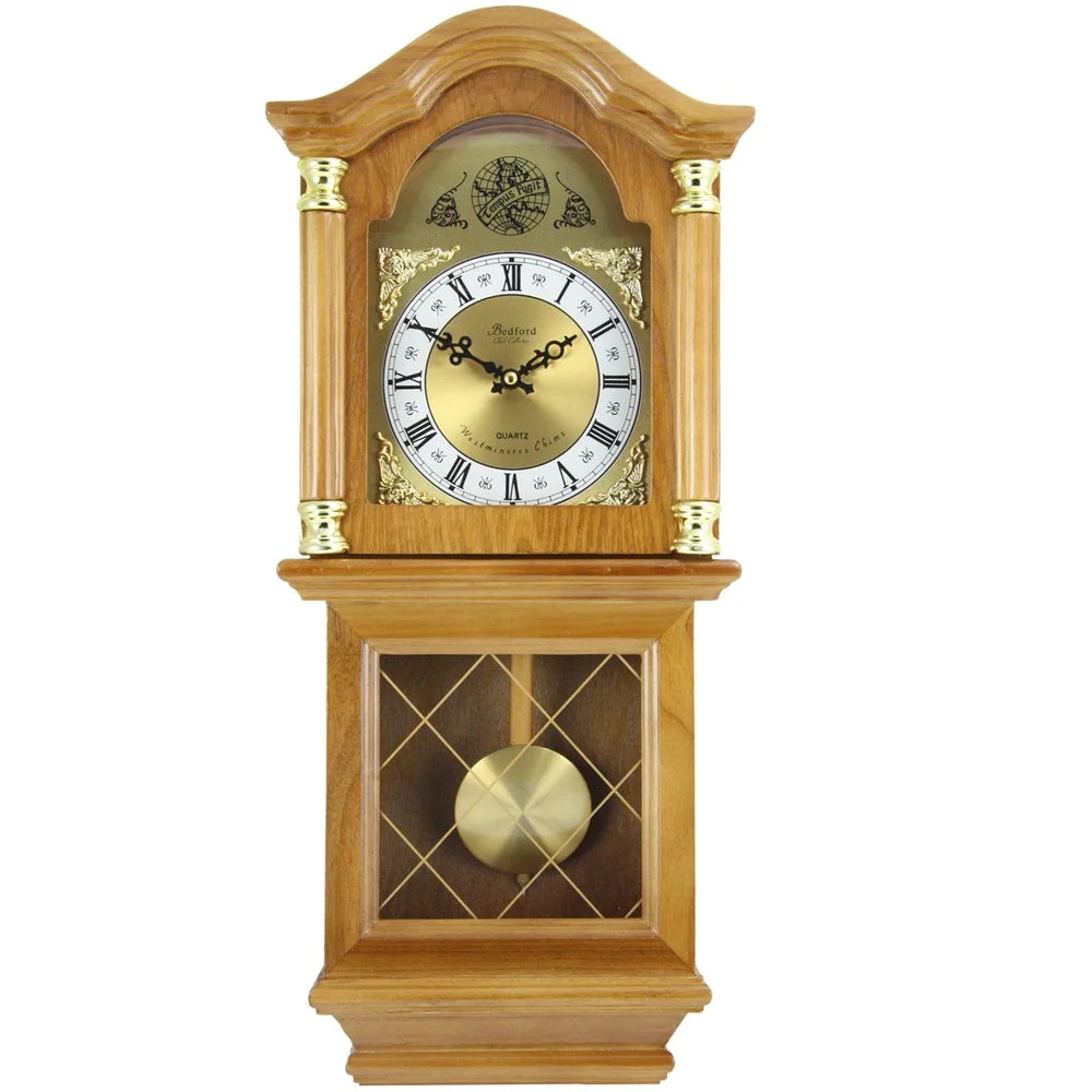 XMSJ Wall Clock With Swinging Pendulum And Harmonic Chimes