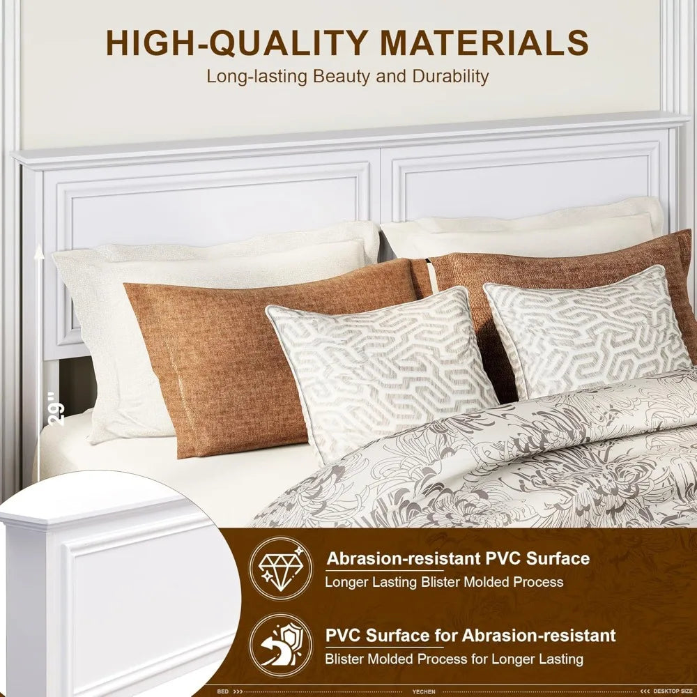 DAFIFY Platform Bed Frame With Headboard And Storage Drawers