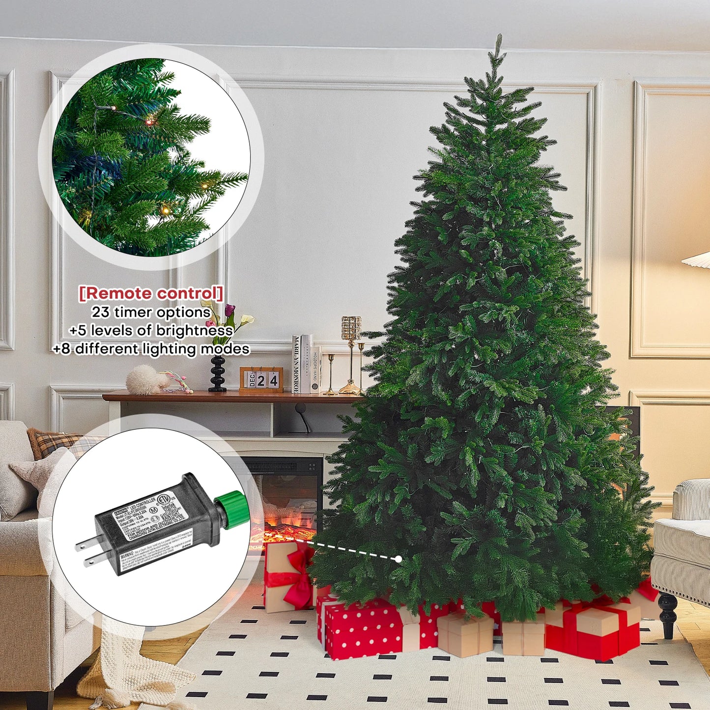Redlife Christmas Tree with 23 LED Lights Metal Stand