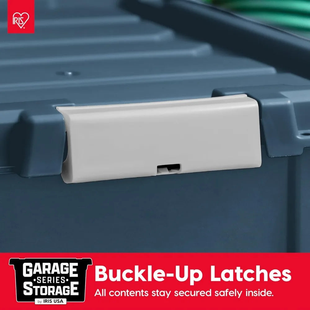 Iris USA Lockable Storage Bins 4 Pack With Lids Made in USA