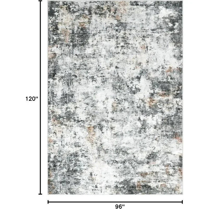Evich Modern Abstract Area Rug Washable Non Slip Distressed
