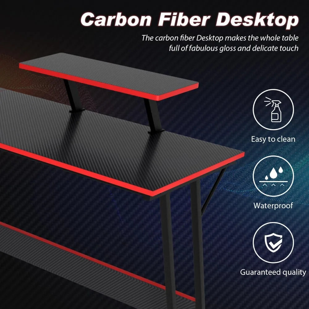 L Shaped Corner Gaming Desk For Home Office And Study