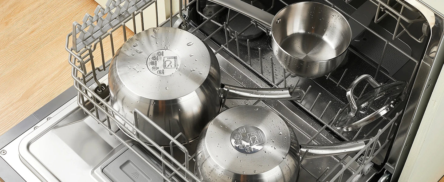 KOCH SYSTEME CS Stainless Steel Saucepan Set Induction Compatible