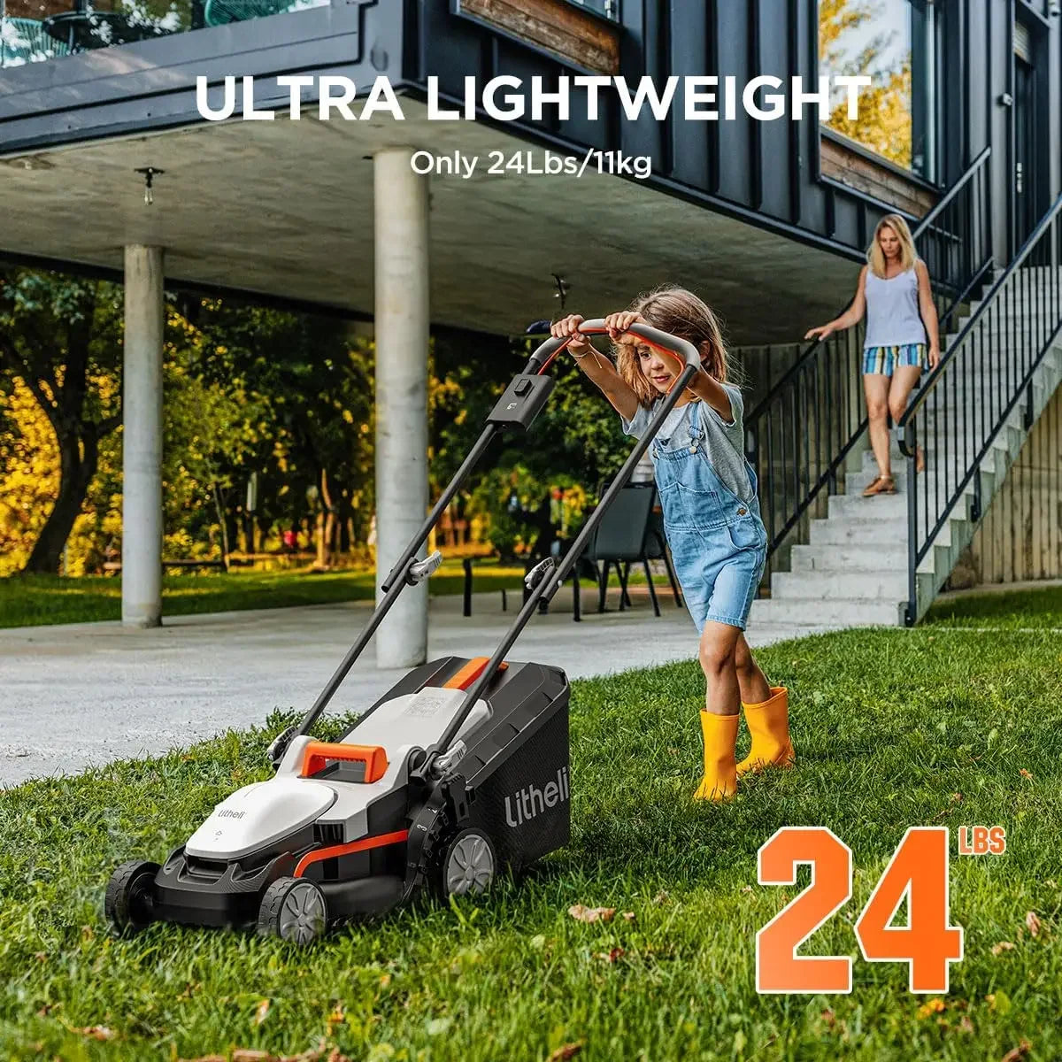 XMSJ Cordless Lawn Mower U20 Handy 20V 5 Height Adjustments