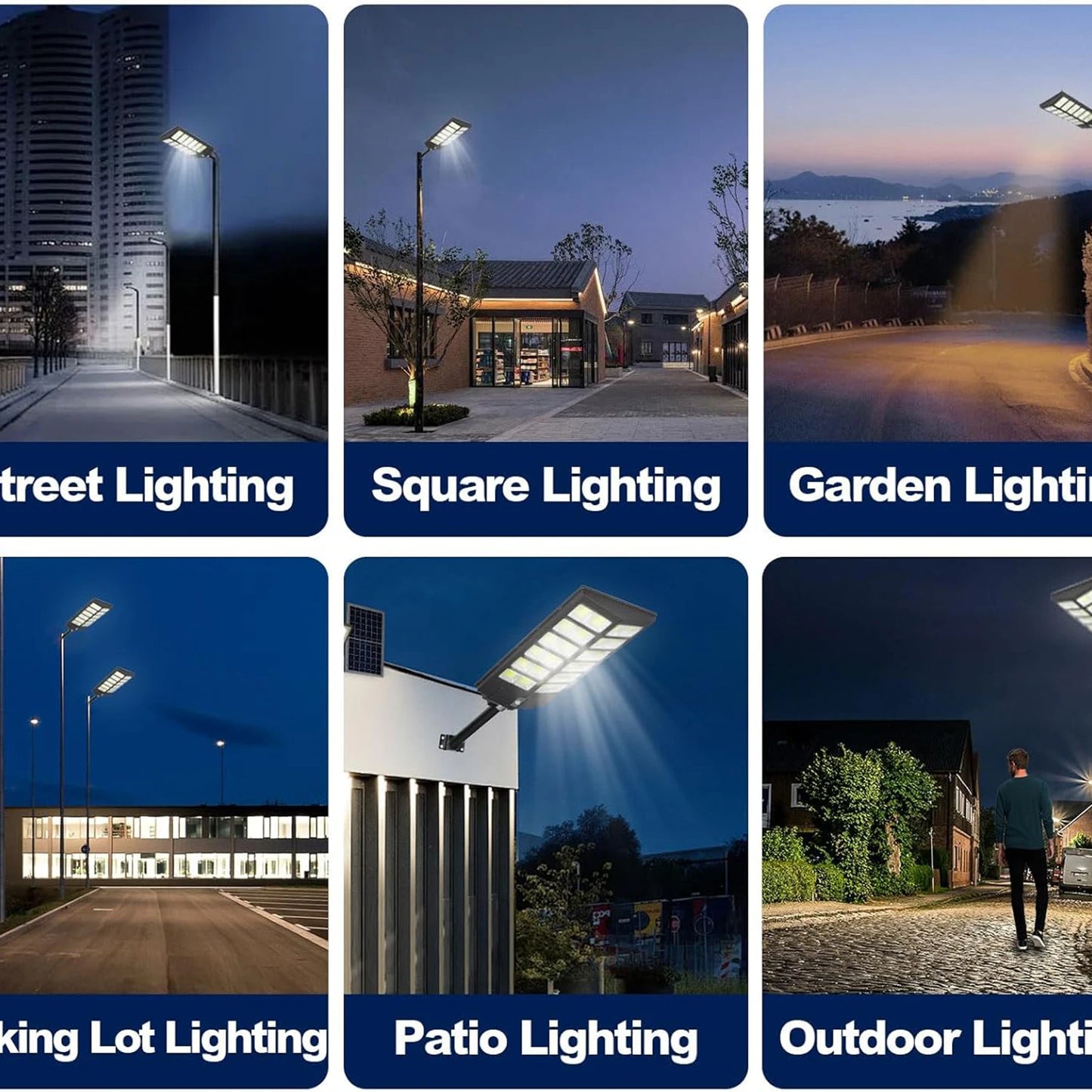 HiMISS 5000W Solar Street Light Parking IP67 Dusk to Dawn