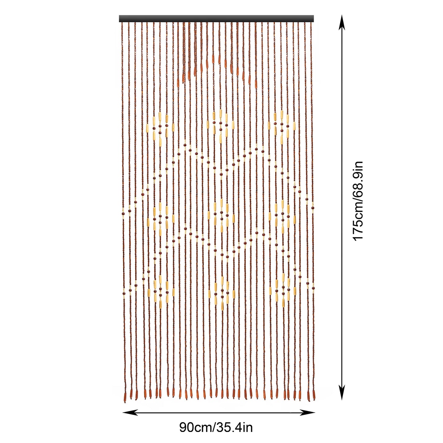 Liaoning Wood And Bamboo Beaded Curtains Door Tassels