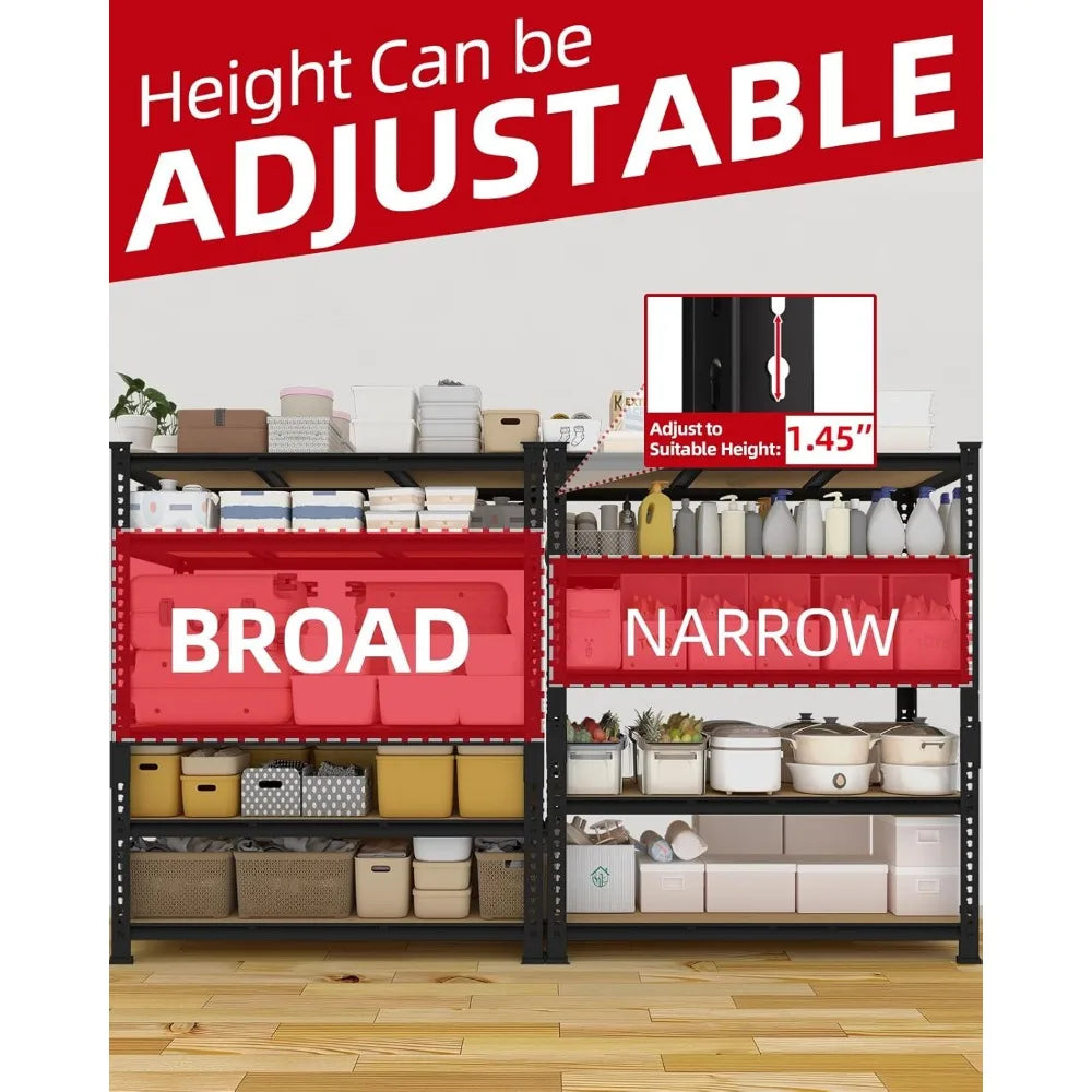 Hign-concerned Heavy Duty 5-Tier Garage Shelving Unit
