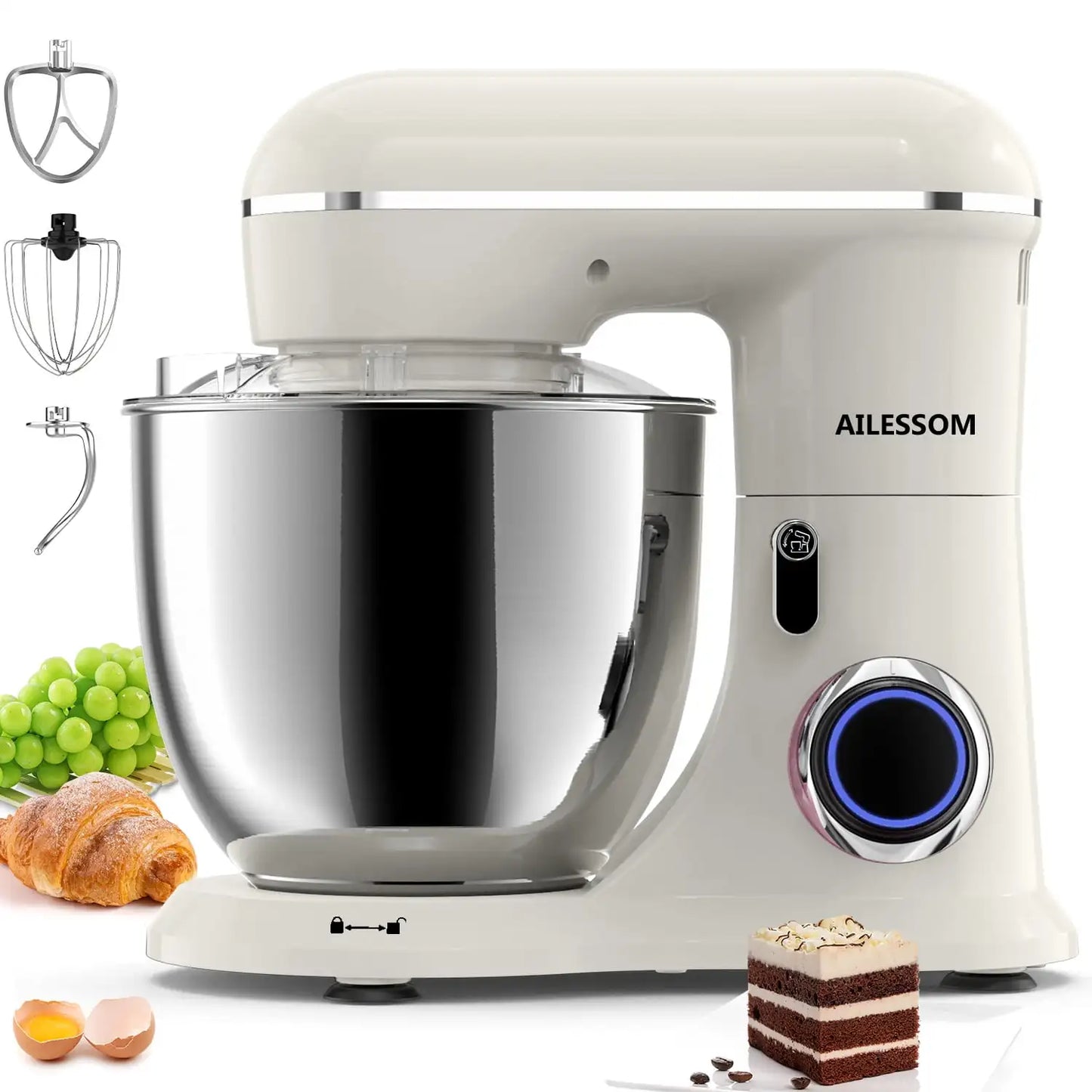Haoyunma Stand Mixer 10 Speed Tilt Head Kitchen Mixer