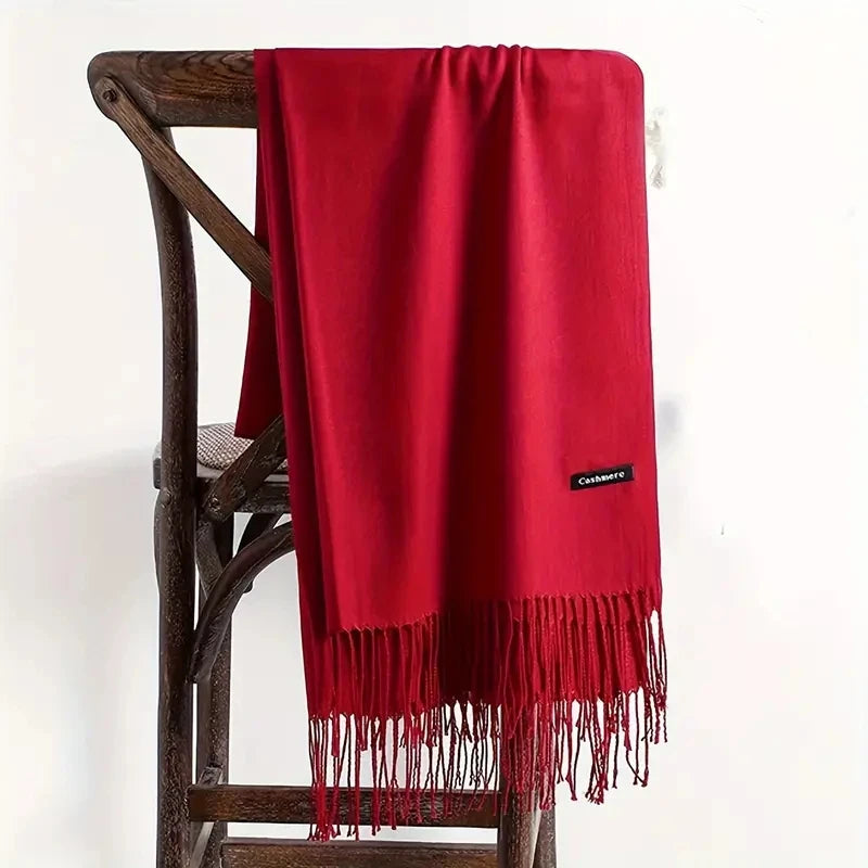 Sanmaihuacn Pashmina Scarf Cashmere Feel Headscarf Winter