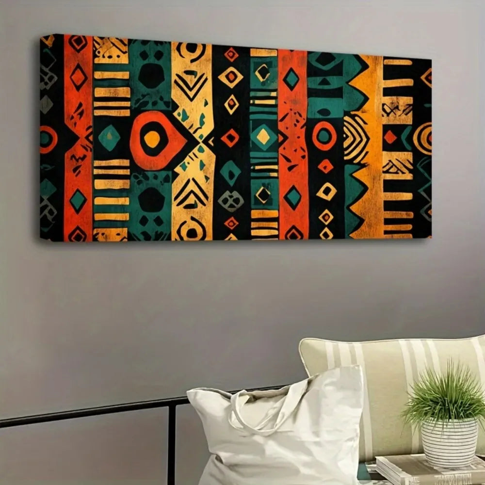 Hign-concerned Modern Abstract African Canvas Art for Walls