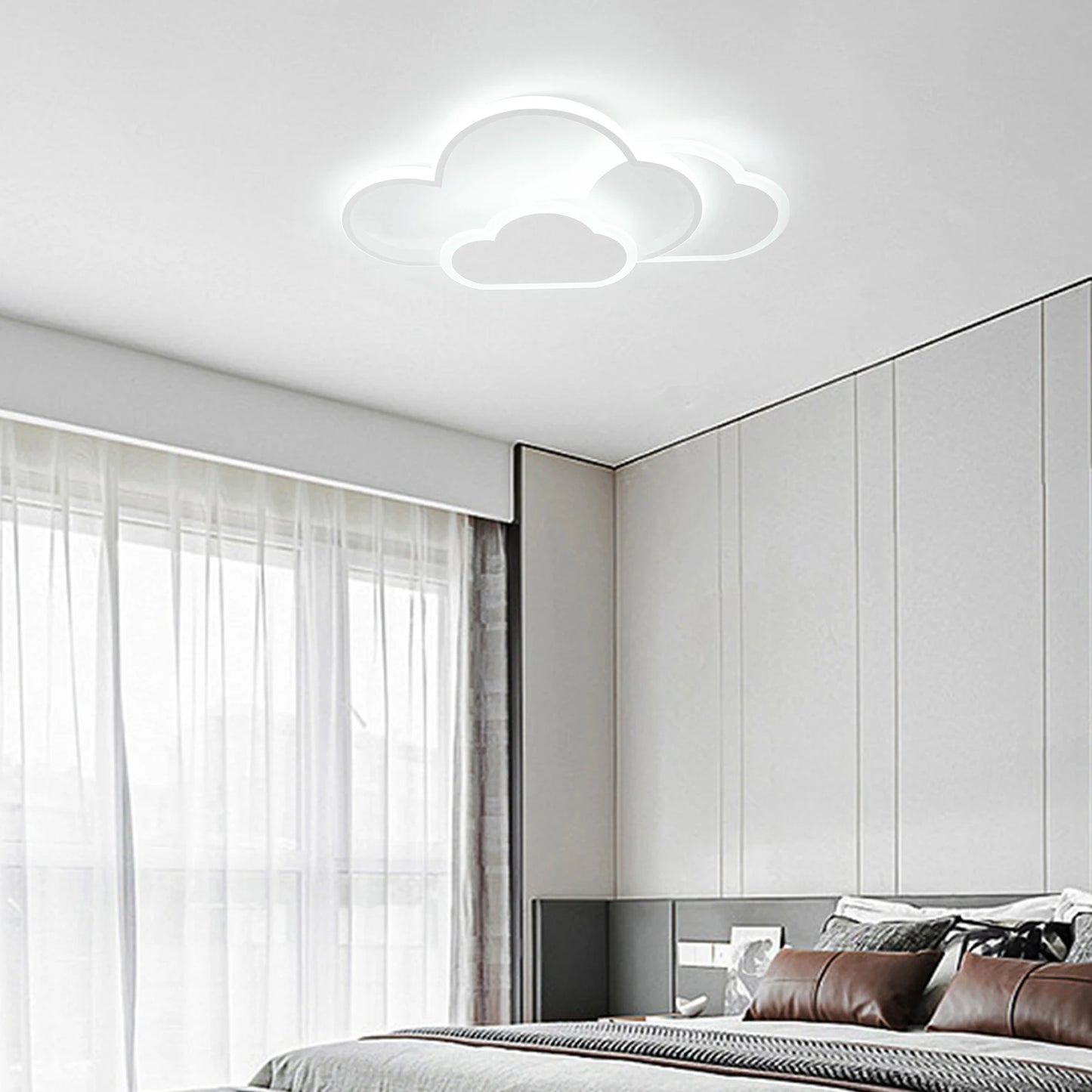 Cloud Shape LED Ceiling Light 85-265V With 3 Color Dimming