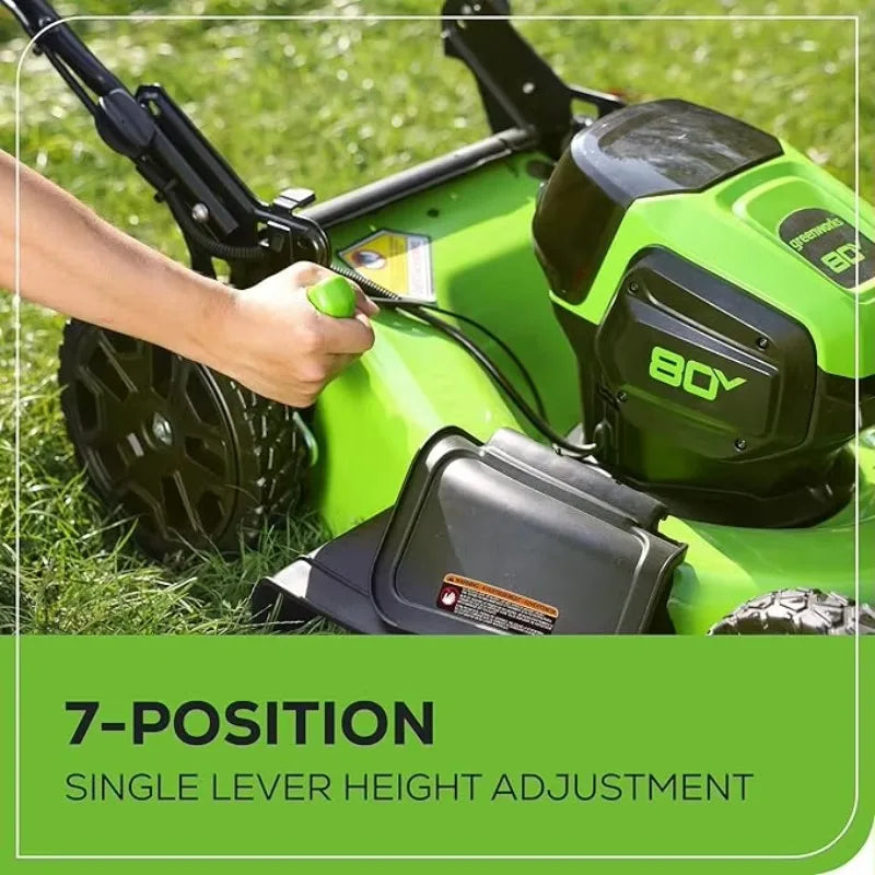 XMSJHignconcerned 80V 21 Brushless Cordless Lawn Mower
