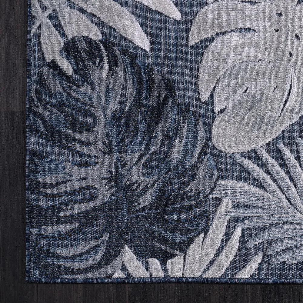 XMSJH Indoor Outdoor Rug Tropical Botanical Easy Cleaning