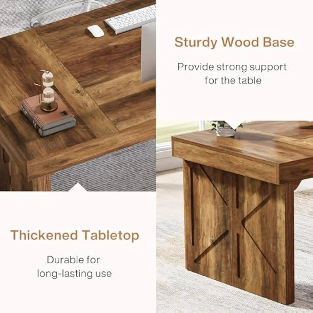 CHENGWEI Executive Computer Desk Modern Wood Office Desk