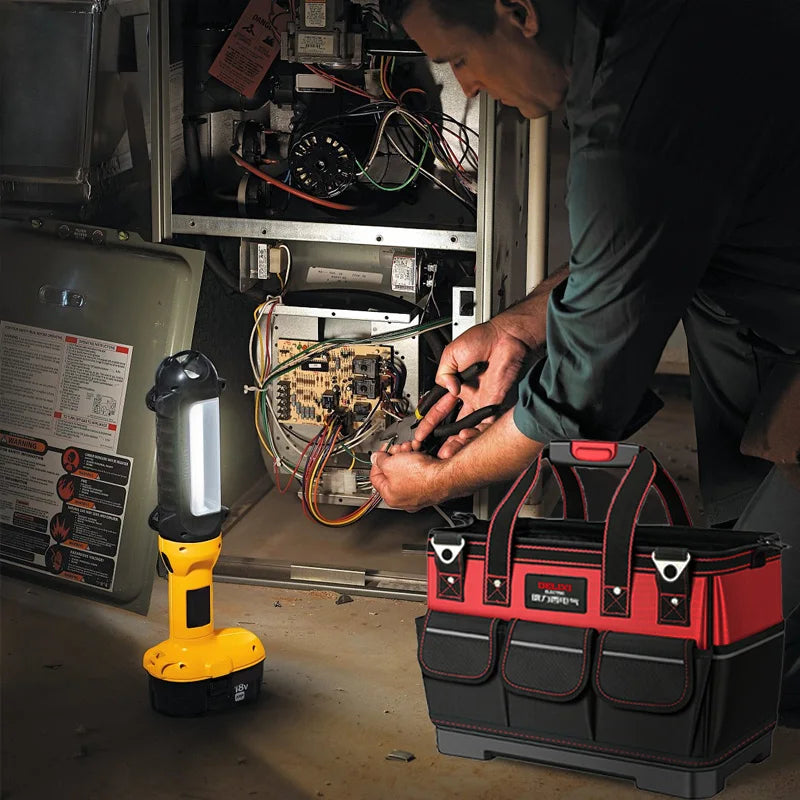 Delixi Electric Tool Bag Wide Mouth Storage Case ABS Base