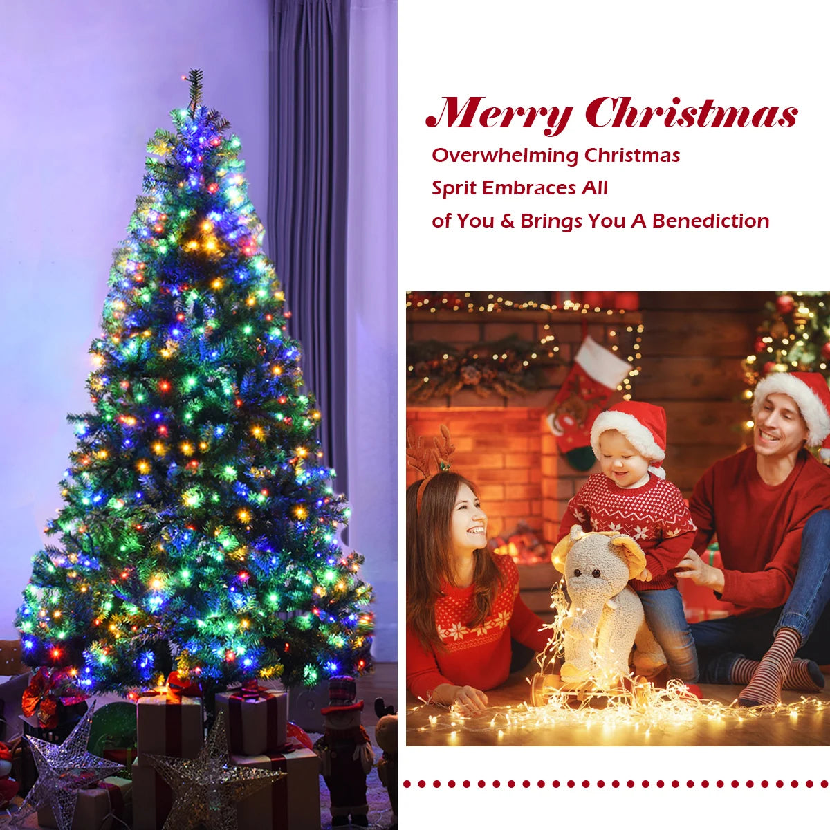 Multigote Prelit Christmas Tree With 500 LED Lights Stand