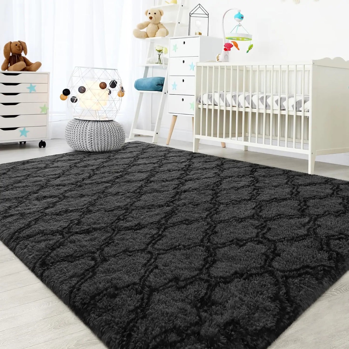 Design Large Shag Area Rug For Bedroom Living Room Decor