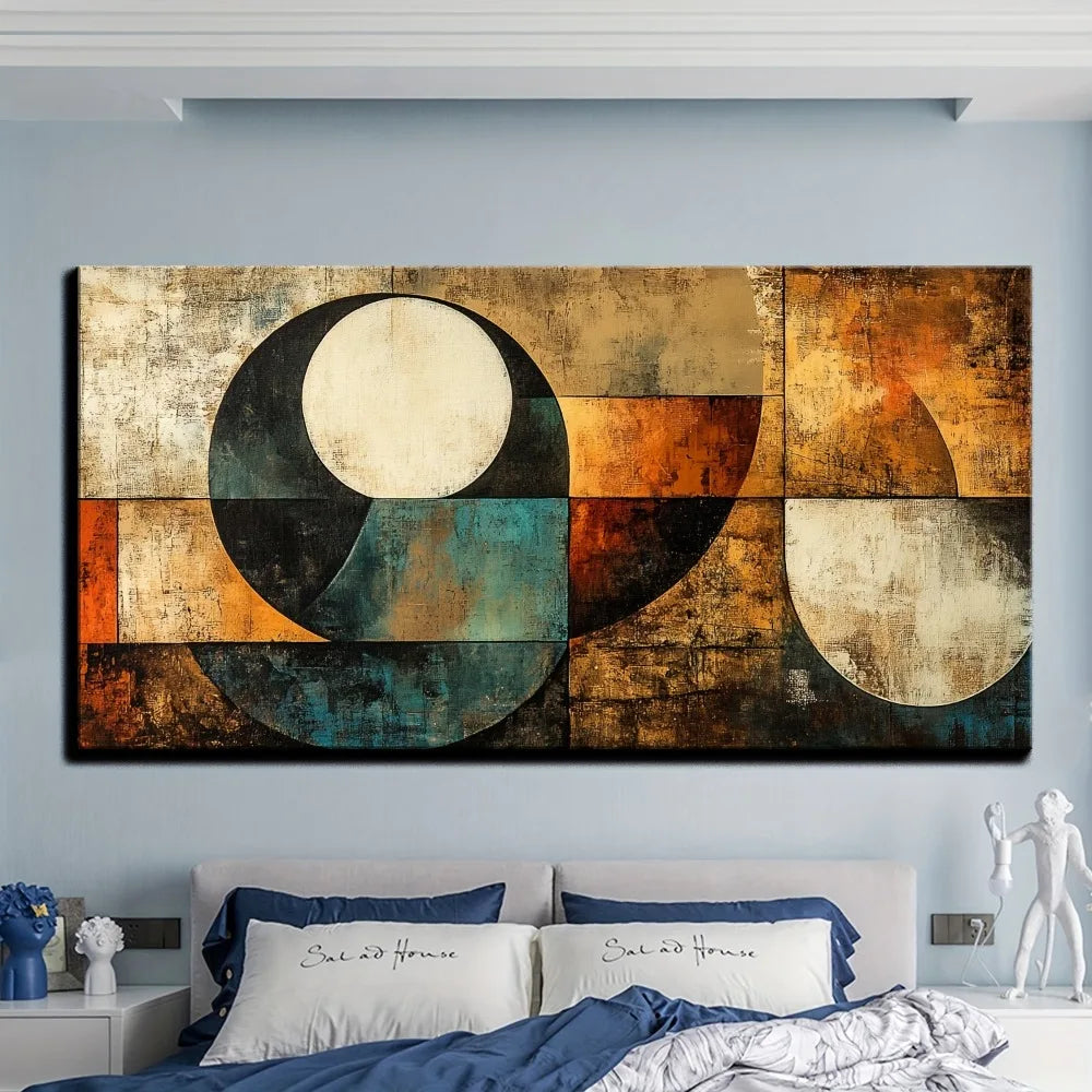 Hign-concerned Abstract Wall Art Framed Living Room Mural