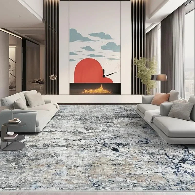 Evich Modern Abstract Area Rug Washable Non Slip Distressed
